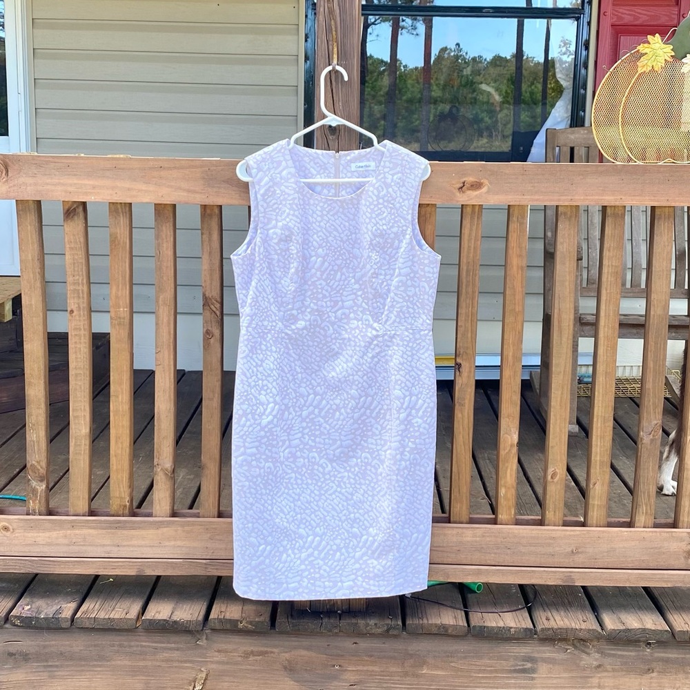 CALVIN KLEIN Leopard Print Sheath Dress